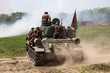 Historical reenactment of WWII in Kiev, Ukraine