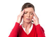 Middle aged woman having headache