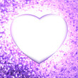 Pink frame in the shape of heart. EPS 10