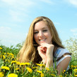 Photo: Happy: Young woman enjoying the spring Happy: Young woman enjoying the spring