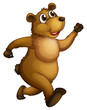 Vector: A big bear running A big bear running