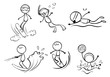 Doodle designs of different outdoor activities
