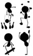 Different silhouettes of sports
