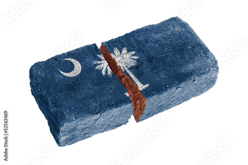 Photo: Rough broken brick Rough broken brick