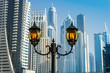  High rise buildings and streets in Dubai, UAE