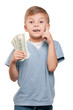Photo: Boy with dollars Boy with dollars