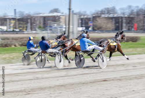 Photo: Harness racing. Harness racing.
