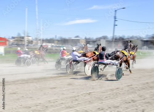 Photo: Harness racing. Harness racing.