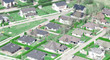 Aerial view of the ecological village