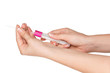 Hand with syringe