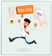 businessman getting his free time