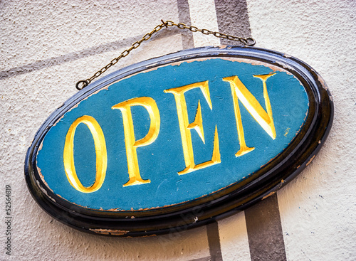 Photo: open sign open sign