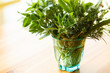 Summer grass in a glass