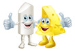 Vektor: Chalk and cheese friends Chalk and cheese friends