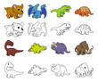 Cartoon Dinosaur Illustrations