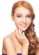 Woman with makeup and hairstyle