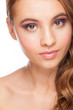 Woman with makeup and hairstyle