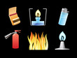 Vector: Icons for fire Icons for fire