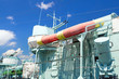 Warship detail in Gdynia city at Baltic Sea, Poland