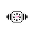Wall clock business logo with pink hands