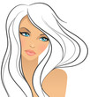 Beautiful girl in fashion style on white background