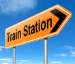 Train Station sign.
