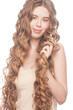 Woman with Curly Long Hair