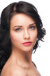 Woman with bright makeup