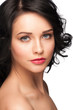 Woman with bright makeup