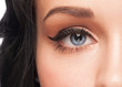 Blue eye with makeup