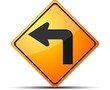 Vector: Left sign Left sign