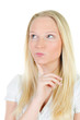 Photo: nachdenkliche blondine nachdenkliche blondine