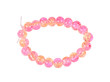 Pink bracelet of glass beads