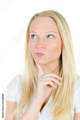 Photo: nachdenkliche blondine nachdenkliche blondine
