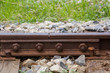 Detail of an abandoned railway tracks