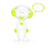 3D vector robot in love