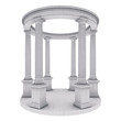 Single greek column isolated on white