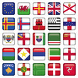 Set of European Square Flag Icons