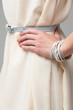 Girl in a dress and skin accessories