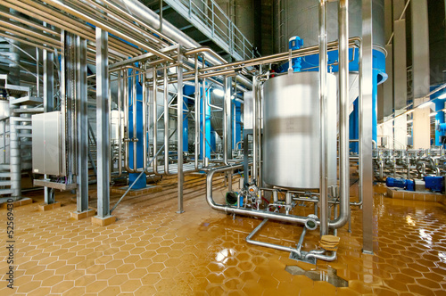 Photo: Fermenting department of the brewing plant Fermenting department of the brewing plant