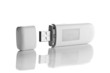 Usb flash drive on white background