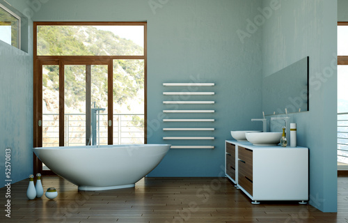 Illustration: Wohndesign - modernes Badezimmer Wohndesign - modernes Badezimmer
