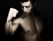 Young sexy muscular man posing