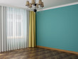 Room with a blue wall
