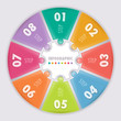 Vektor: Circular infographic. Eight steps. Circular infographic. Eight steps.