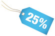 Label "25%" Blue