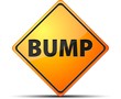 Vector: Bump warning sign Bump warning sign