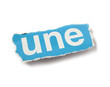 une écriture bleu