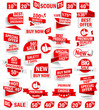 Set of stickers and banners