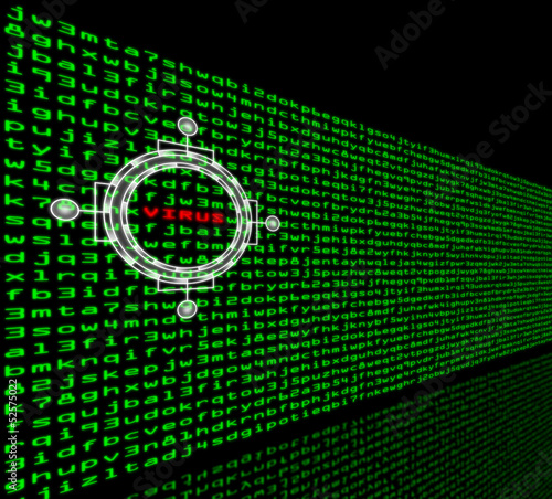 Illustration: Computer virus detection in a firewall of machine code Computer virus detection in a firewall of machine code